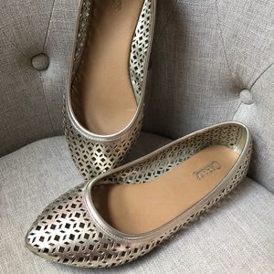 Gold/Bronze Geometric Flats